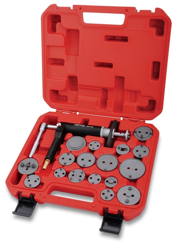 18PCS Pneumatic Caliper Disc Brake Wind Back Tool Set Black/Laser/Blow Case