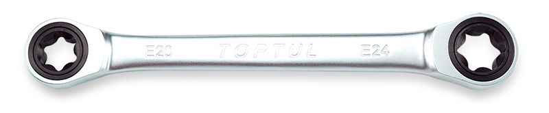 Double Ratcheting E-Torx Wrench Double Ratcheting E-Torx Wrench, Size: E6xE8