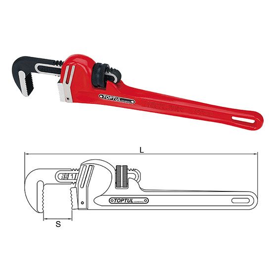 Cast Iron Pipe Wrench, Size: 8"