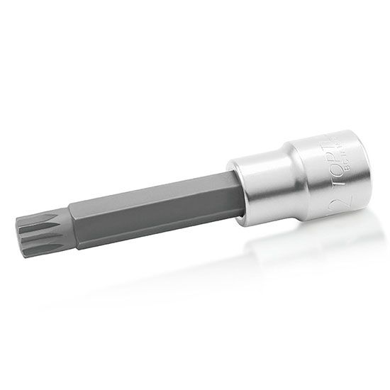 1/2" Drive 100mm Long Spline Triple Square Bit Sockets, Size: M8