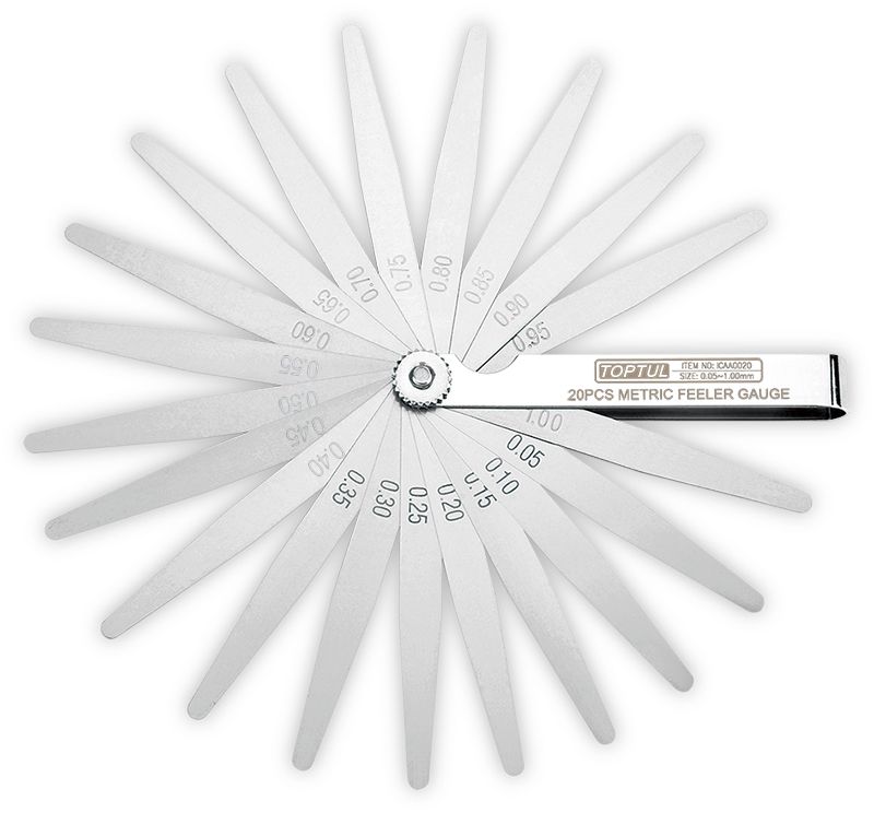 20PCS Metric Feeler Gauge (Tapered Tips)