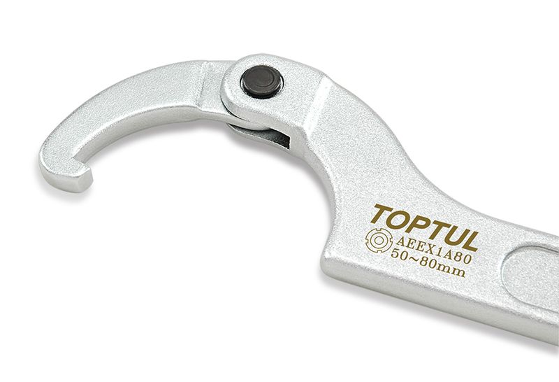 Adjustable Hook Spanner Wrench Satin