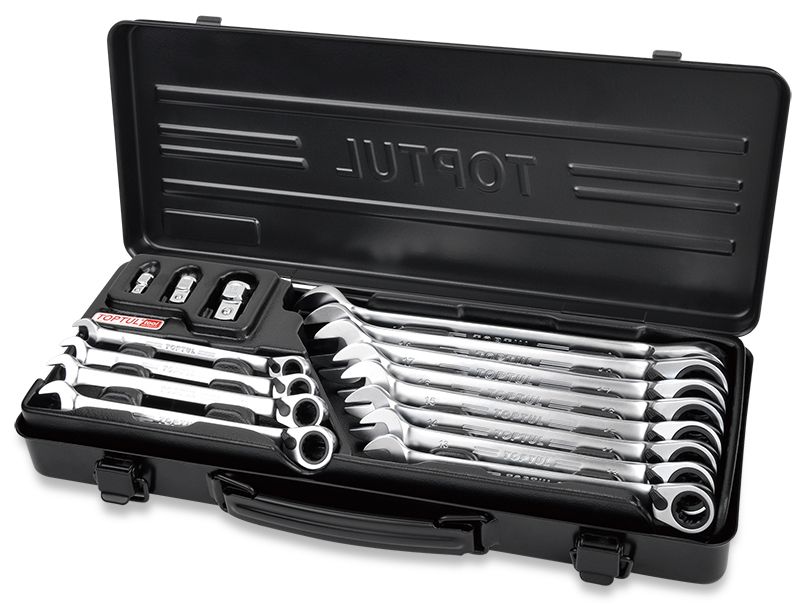 15PCS Pro-Series Reversible Ratchet Combination Wrench Set ABAF Series