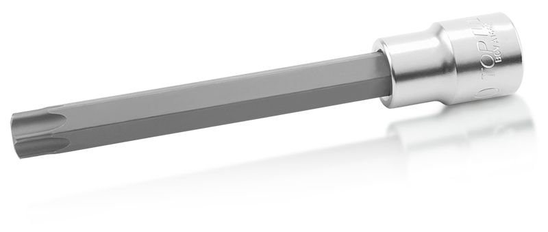 1/2" Dr. Extra Long Star Tamperproof Bit Sockets 140mm, Size: T55