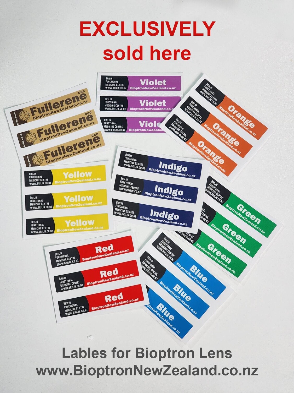 Labels for Biopton Lens (3 of each)