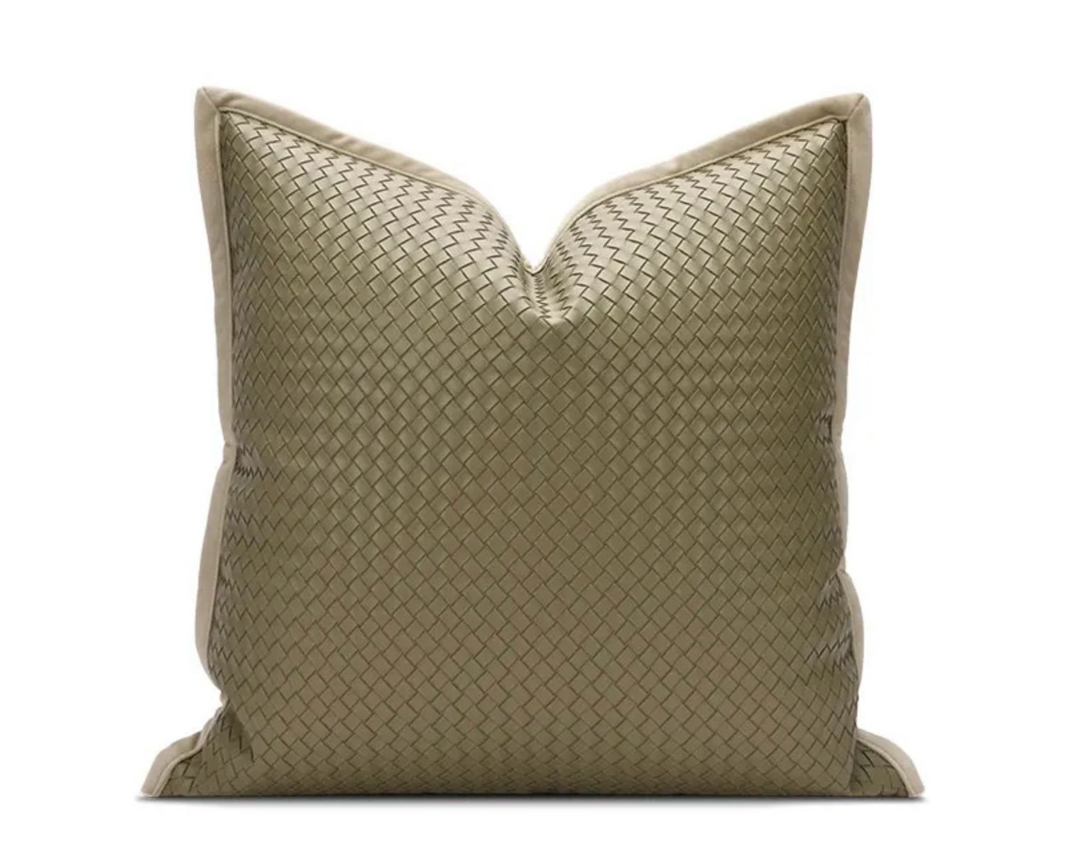 Chequered Leather Cushion Cover