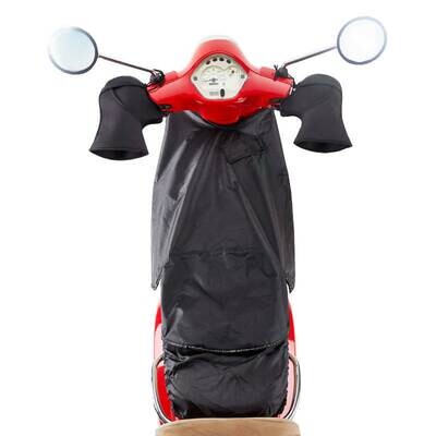 Scooter Beenkleed + Gratis Handschoenen - Scooter Beenwarmer - Scooter Handmof - Zwart - Universeel