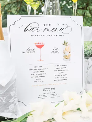 Bar Menu
