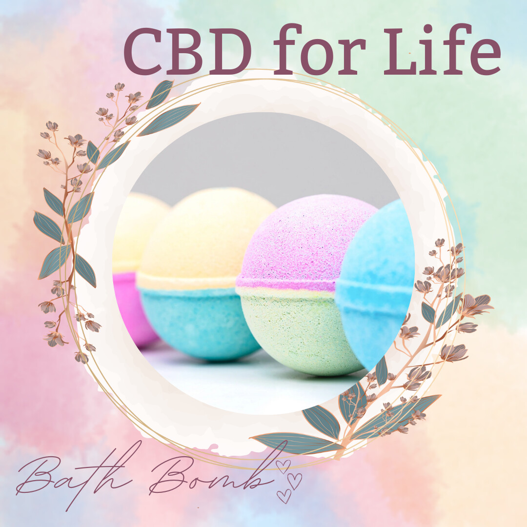CBD For Life Bath Bomb, Scent: Eucalyptus &amp; Peppermint