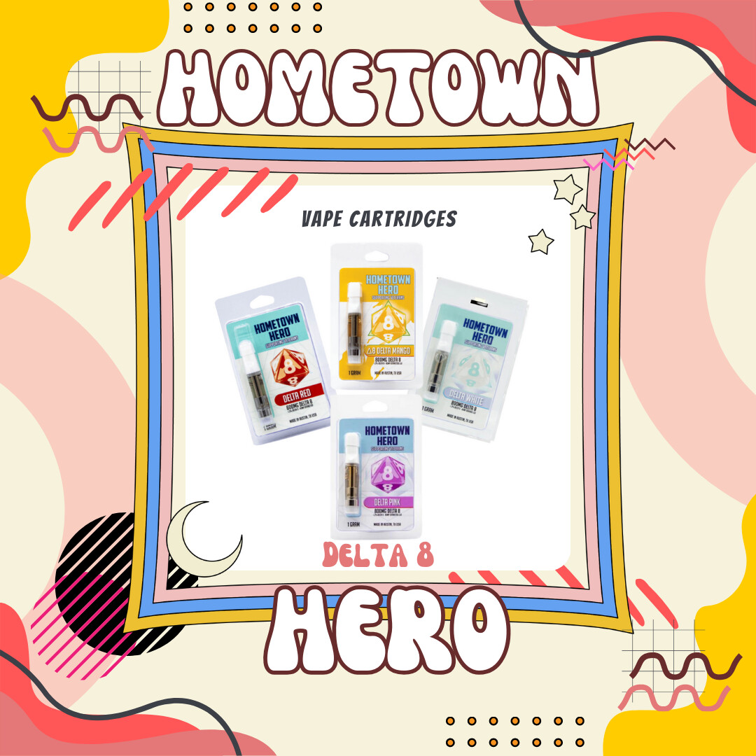 Hometown Hero Delta 8 Vape Cartridge, Colour: Green