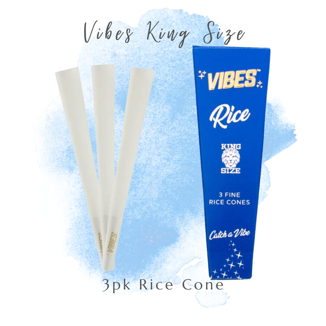 Vibes king size cones 3pk, Type: Rice