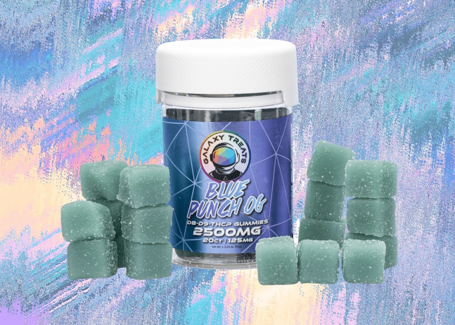 Galaxy Treats Moon Babies, Ct &amp; mg: 20ct/125mg, Flavor: Blue Punch