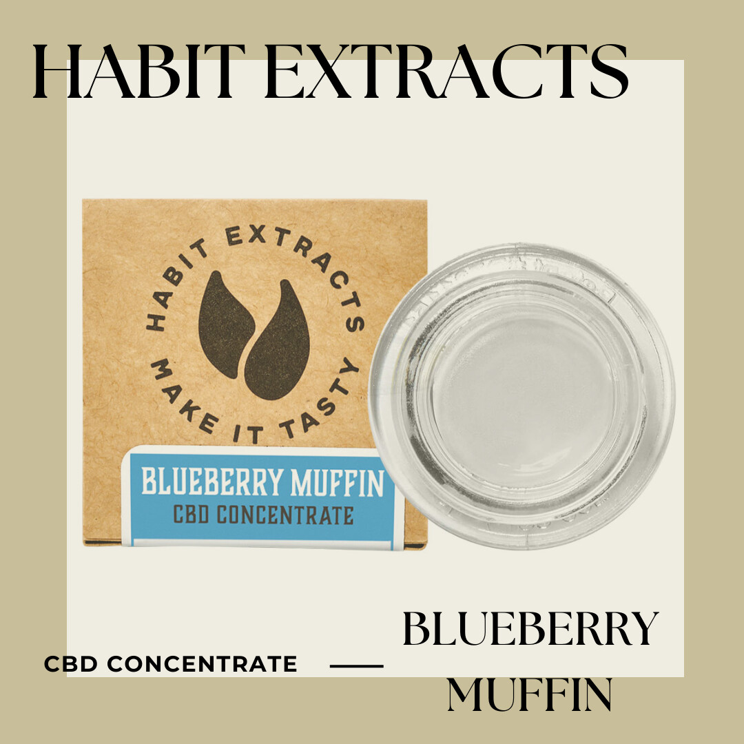 Habit Extracts CBD Concentrate, Flavor: Blueberry Muffin