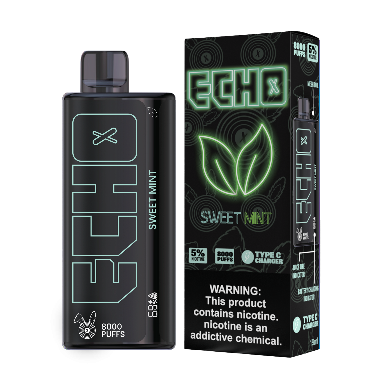 echo disposable, Flavor: Sweet Mint