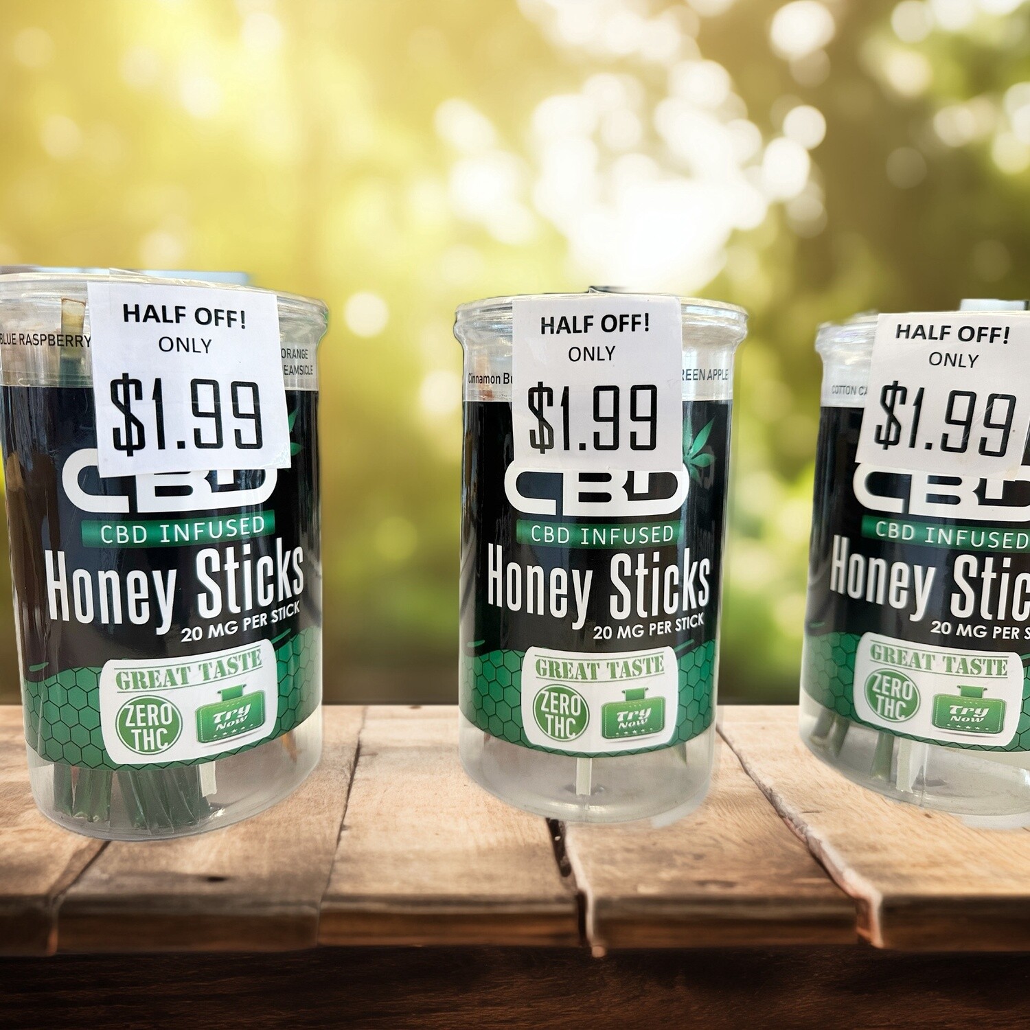 CBD infused honey sticks