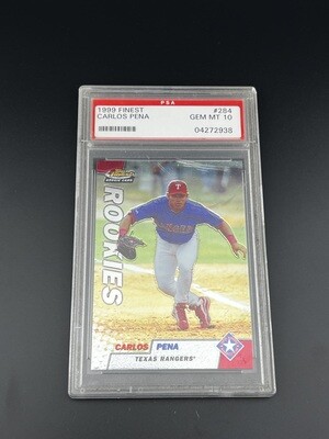 Carlos Pena 1999 Topps Finest #284 Rookie Card RC PSA GEM MINT 10