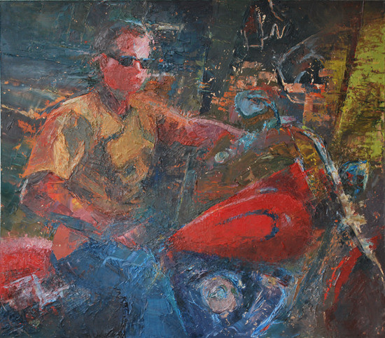 Easy Rider on Red Chopper