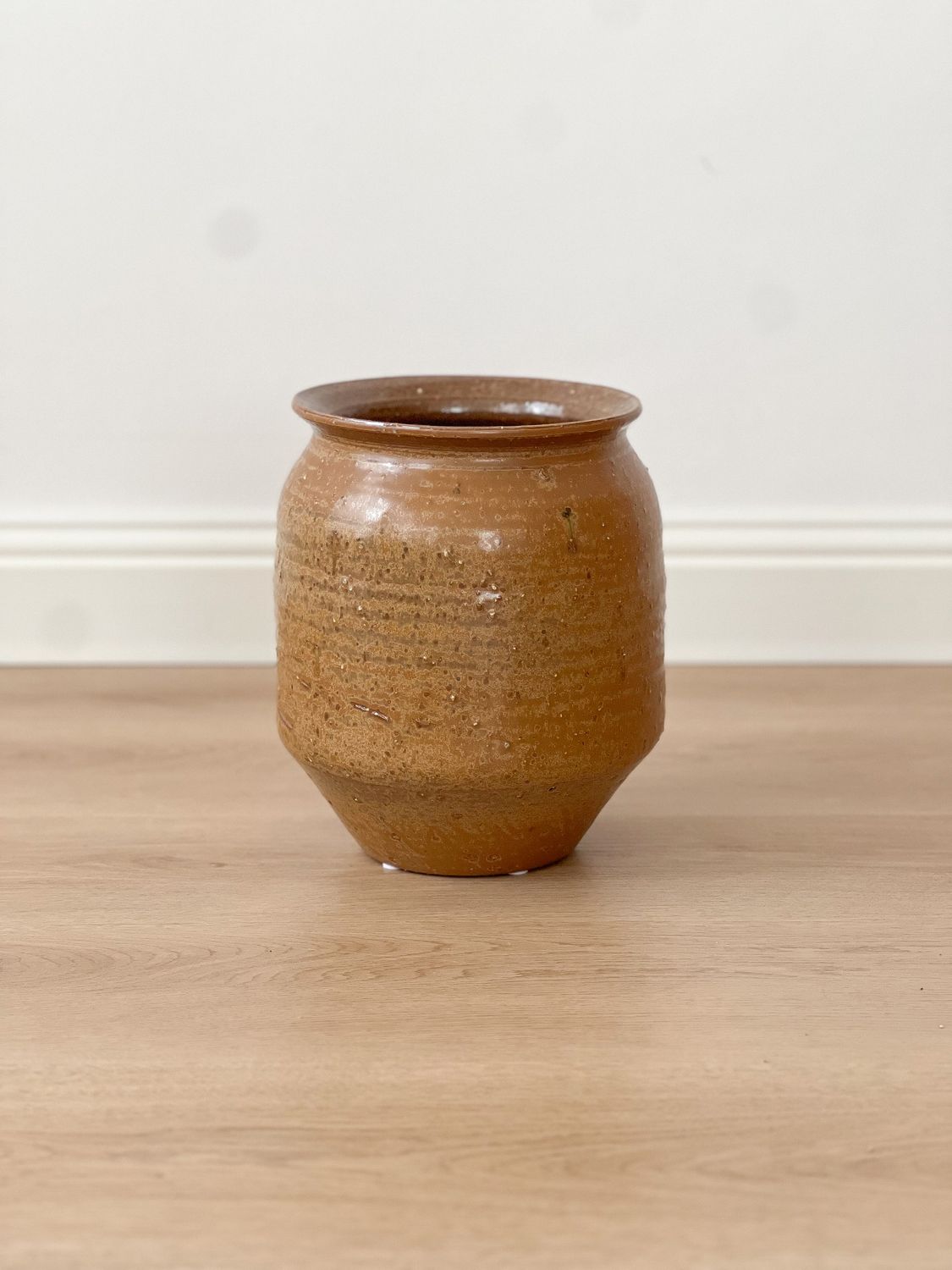 ceramic orange vase
