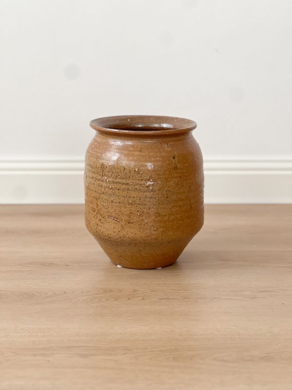 ceramic orange vase