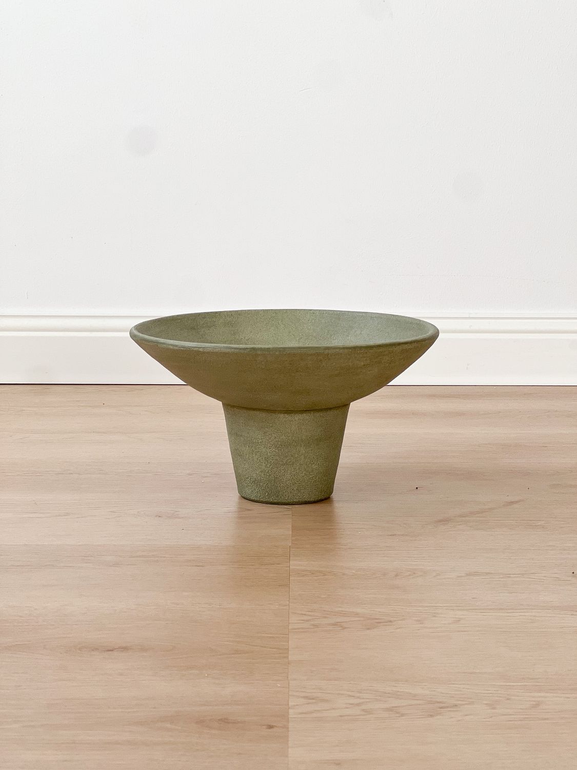 green ceramic bowl