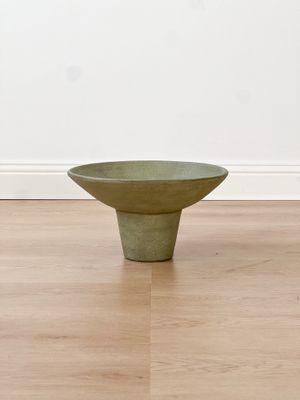 green ceramic bowl