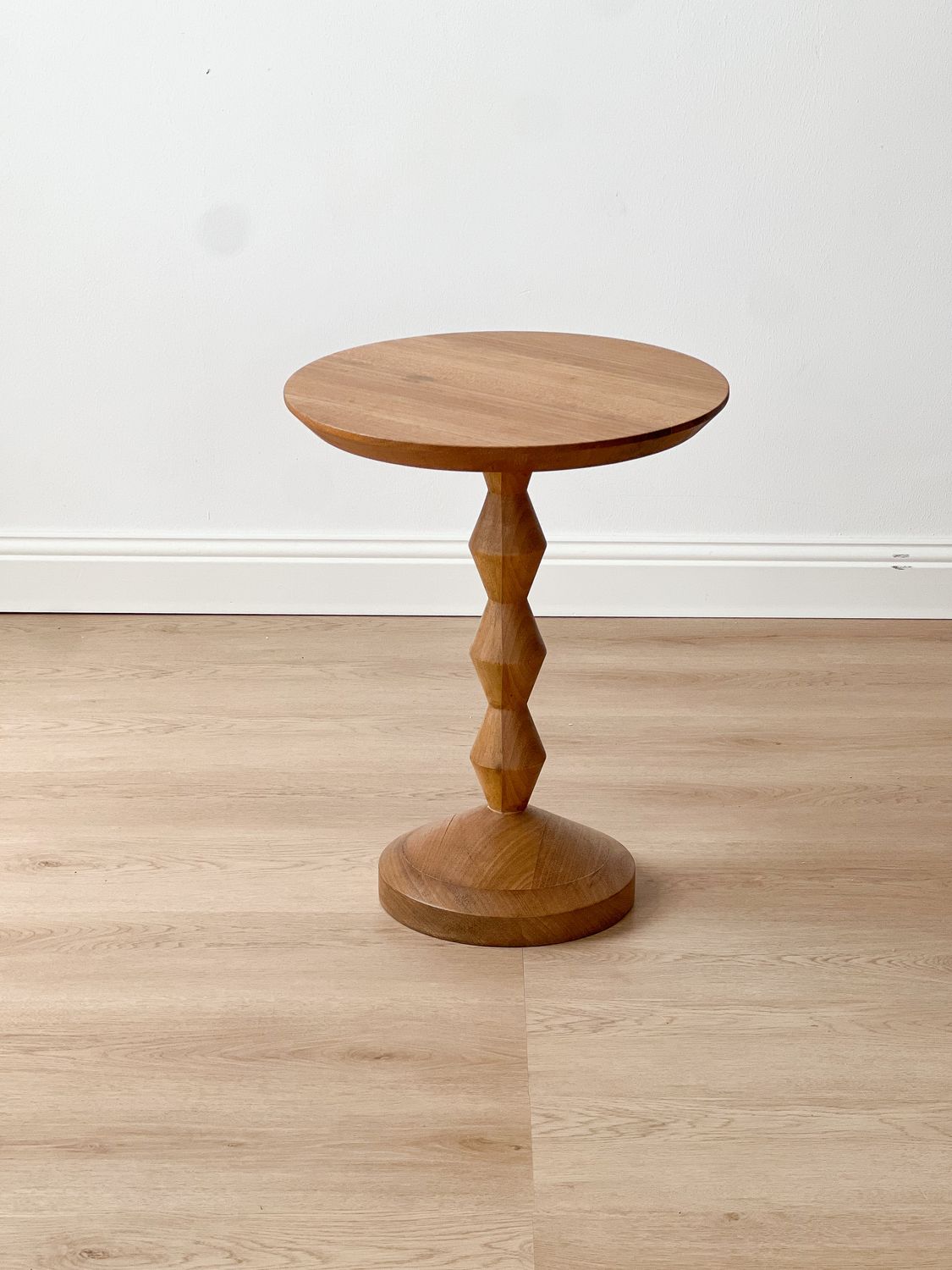 solid oak wood side table