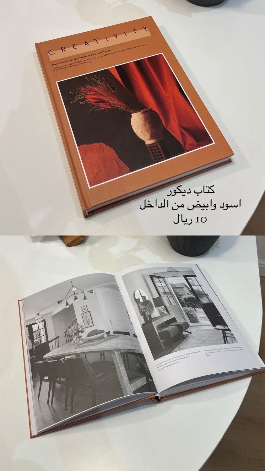 كتاب ديكور ابيض واسود من الداخل