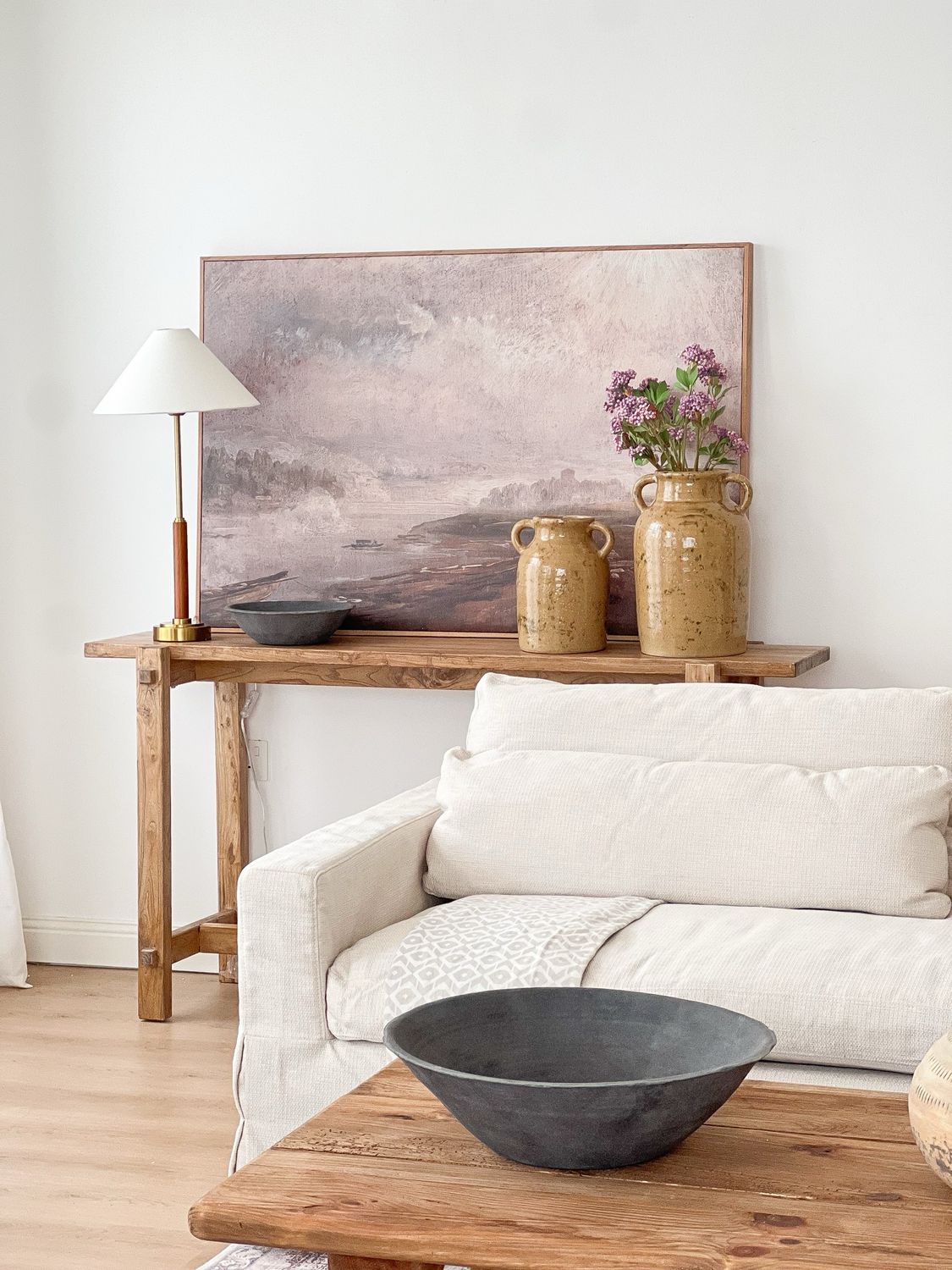 Elm Wood Console Table