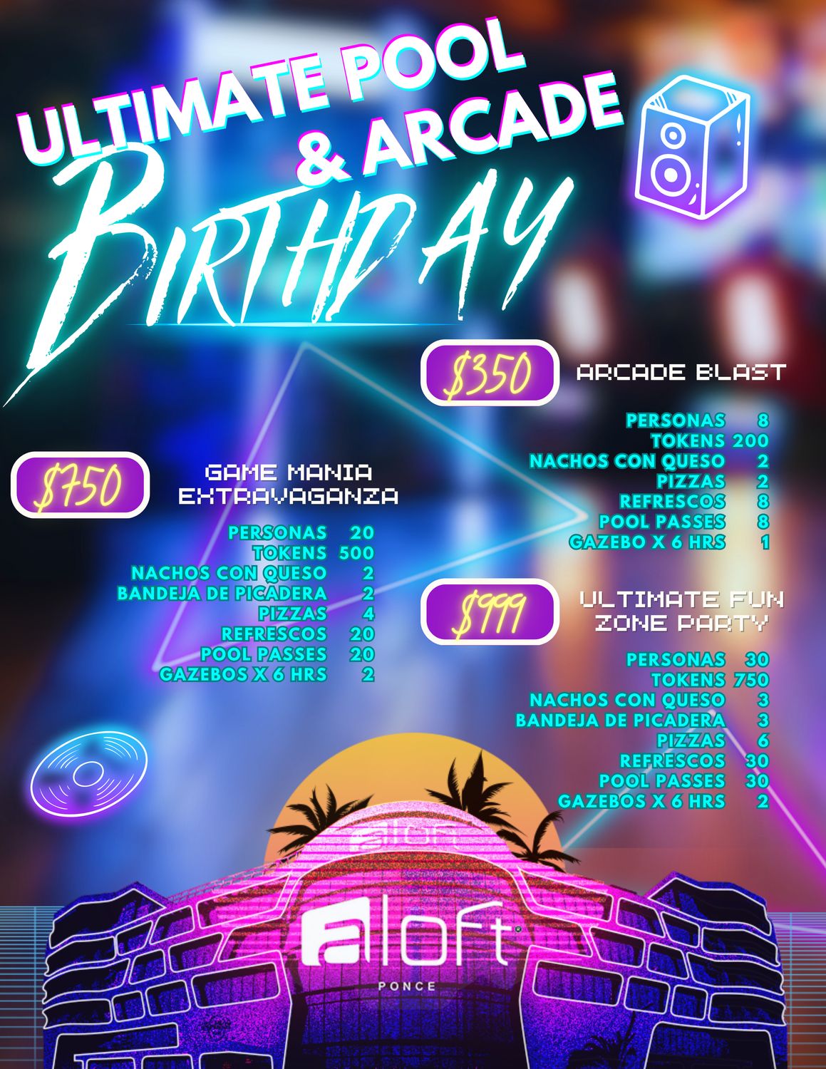 Ultimate Pool &amp; Arcade Birthday