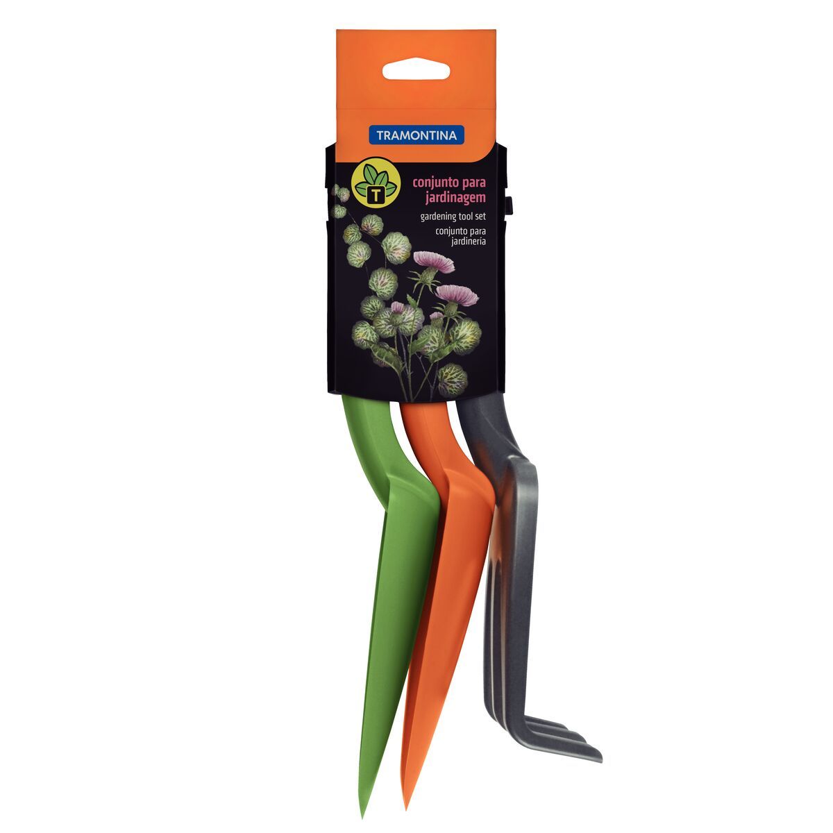 Kit Palas Y Rastrillo Para Jardín 3 Piezas Tramontina