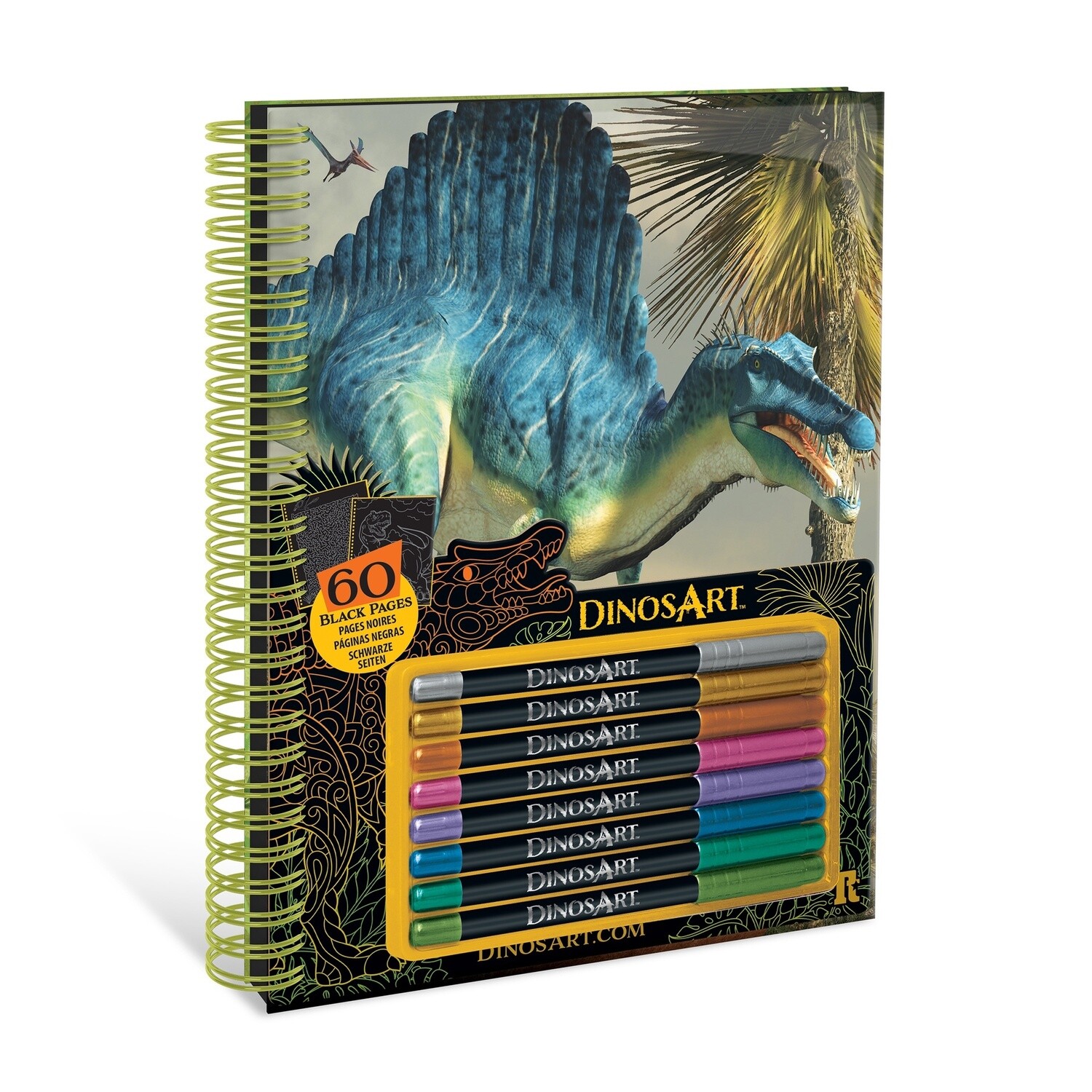 Livre de coloriage à pages noires DinosArt