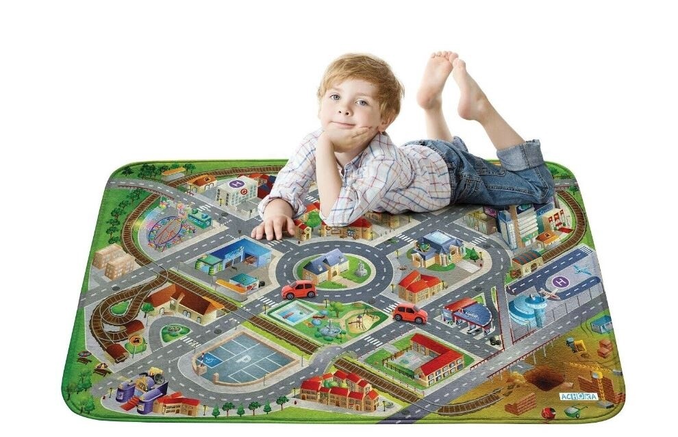 Tapis de jeu ultra doux-  Ville (100x150cm)