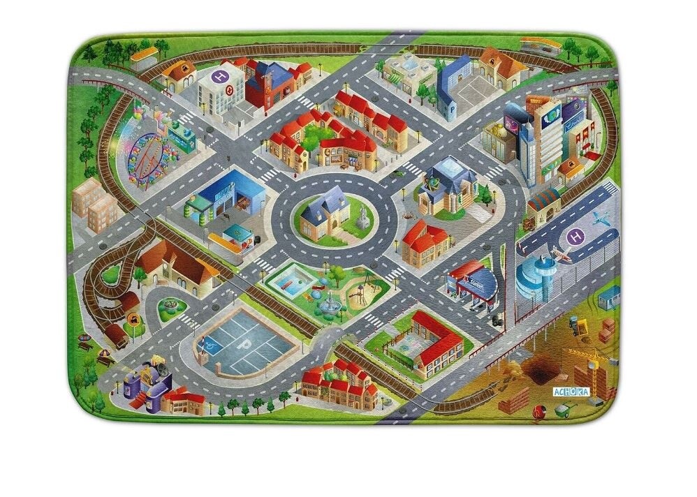 Tapis de jeu ultra doux-  Ville (100x150cm)