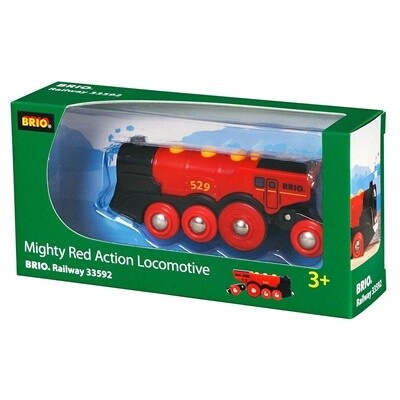 Locomotive rouge puissante à piles