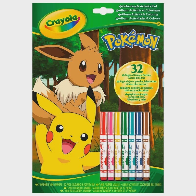Cahier de coloriage et d&#39;activités (7 crayons) / Pokemon