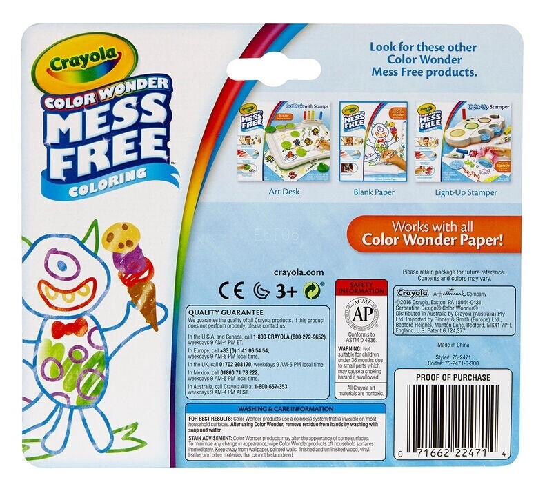 10 Mini marqueurs Color Wonder Mess Free