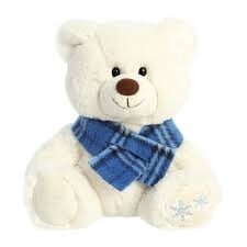 Ourson avec foulard bleu