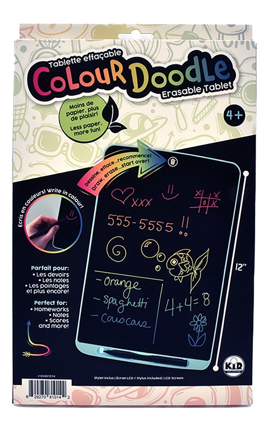 Tablette Effaçable Colour Doodle (12&#39;&#39;)