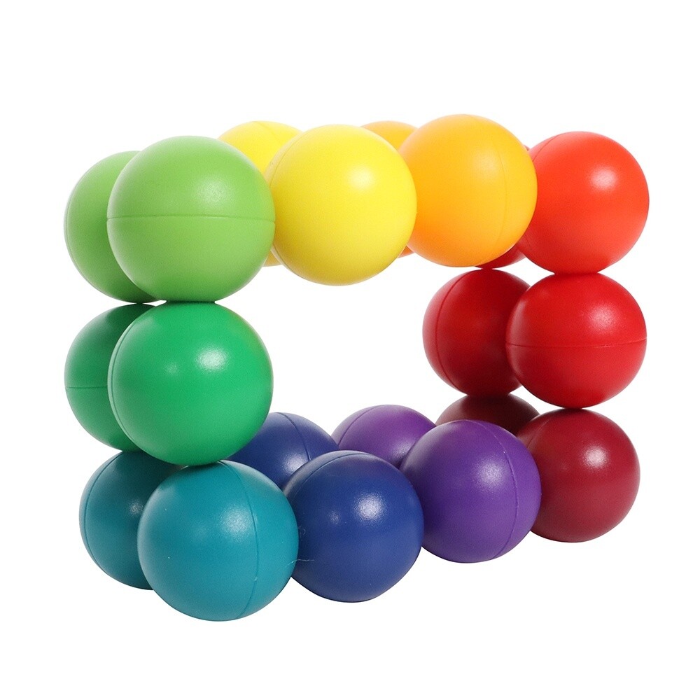 Boules éducatives colorées