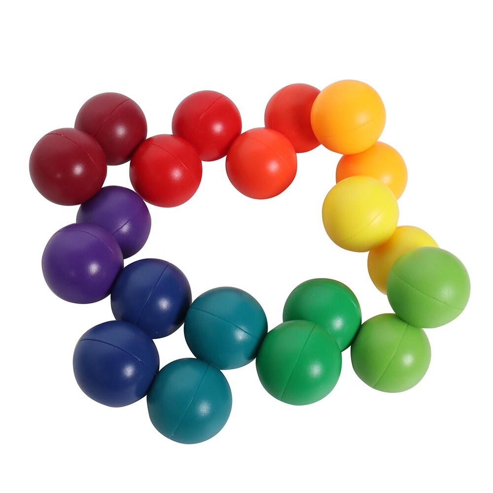 Boules éducatives colorées