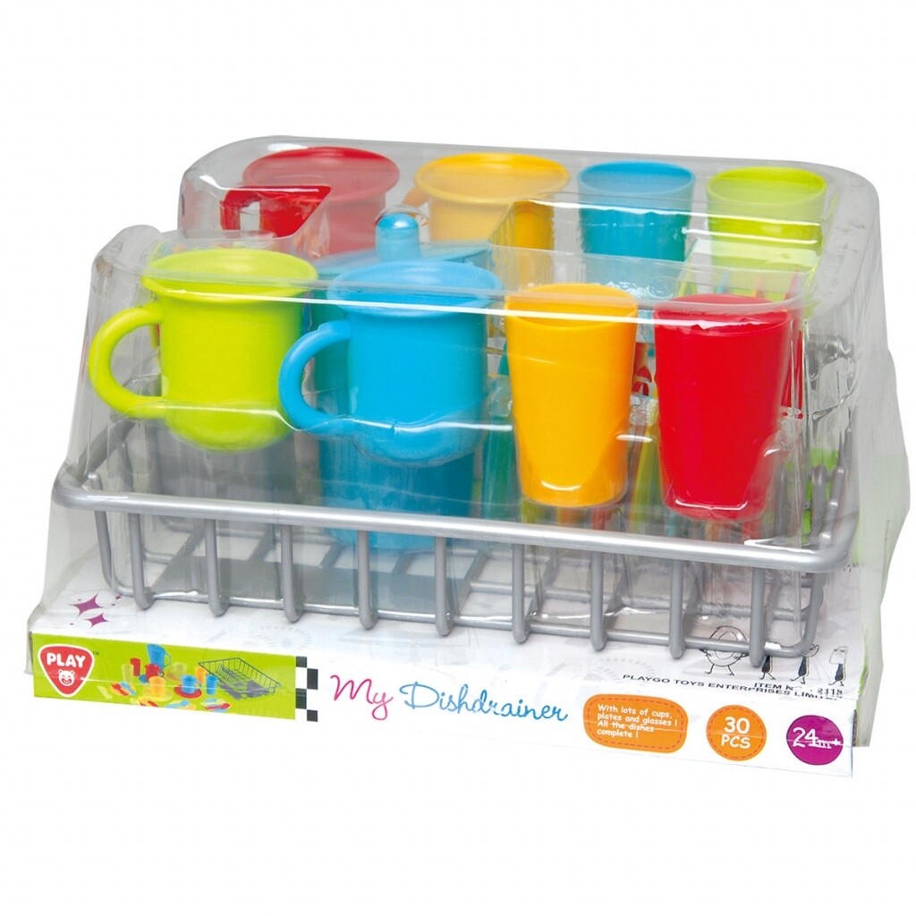 Égouttoir et vaisselle (30 pcs)