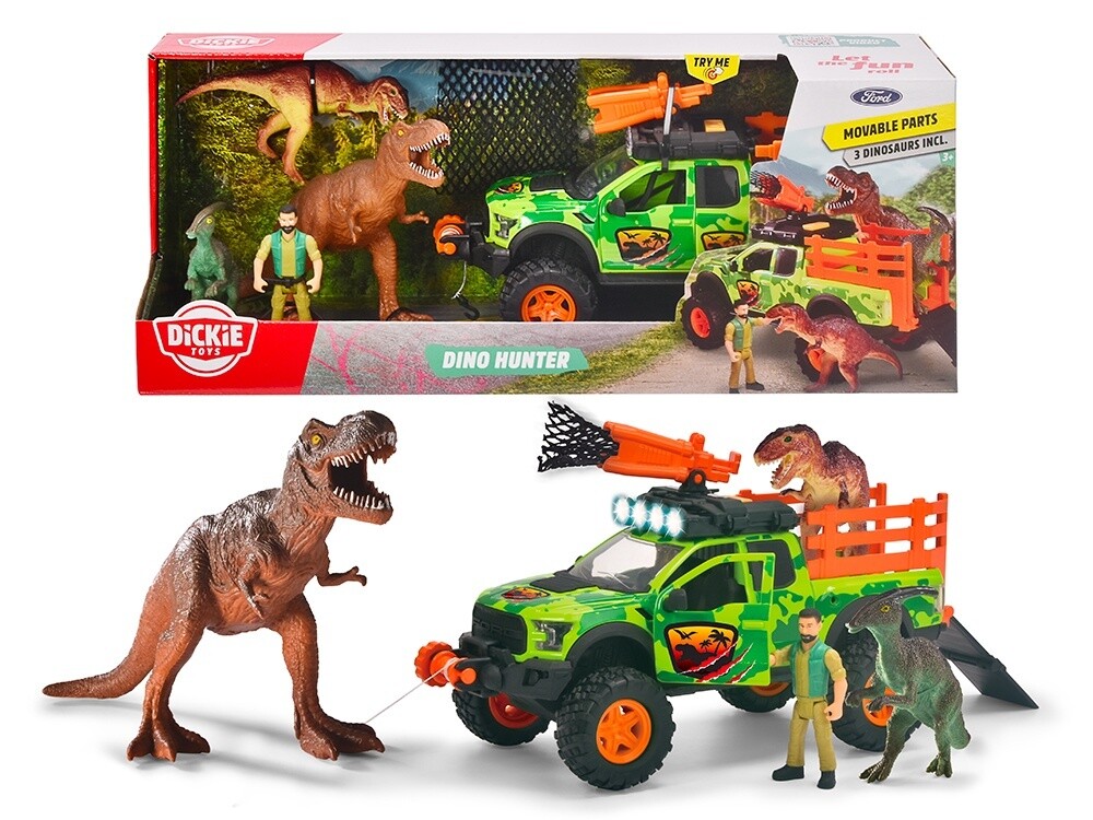 Camion Chasseur de dinosaures (sons et lumières)