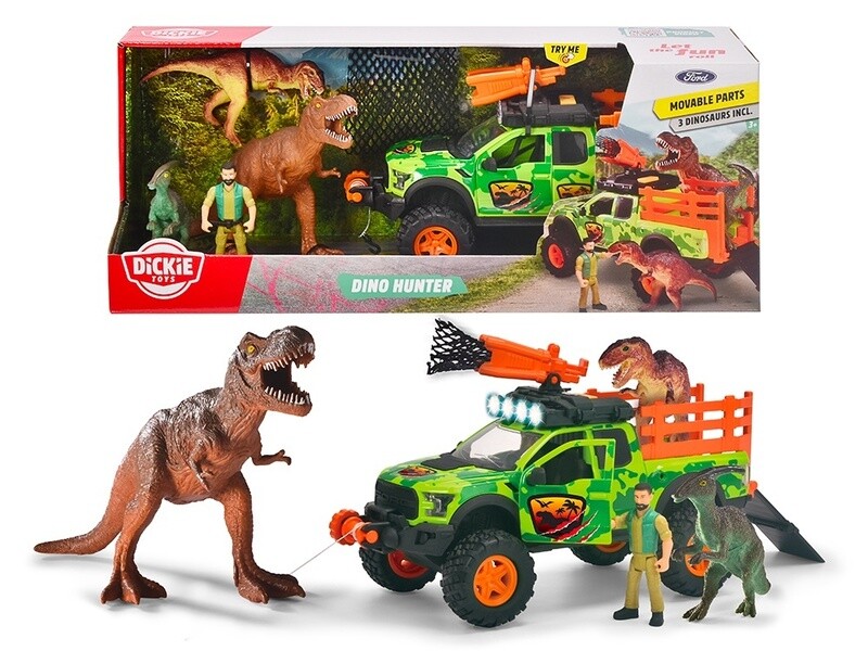 Camion Chasseur de dinosaures (sons et lumières)