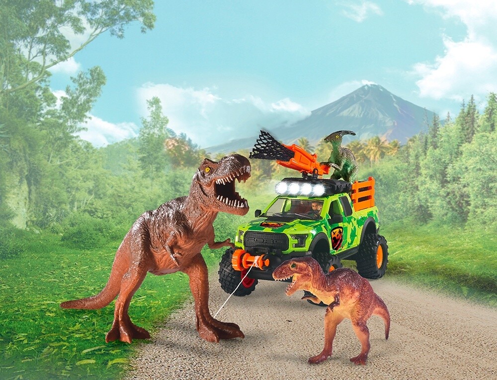 Camion Chasseur de dinosaures (sons et lumières)