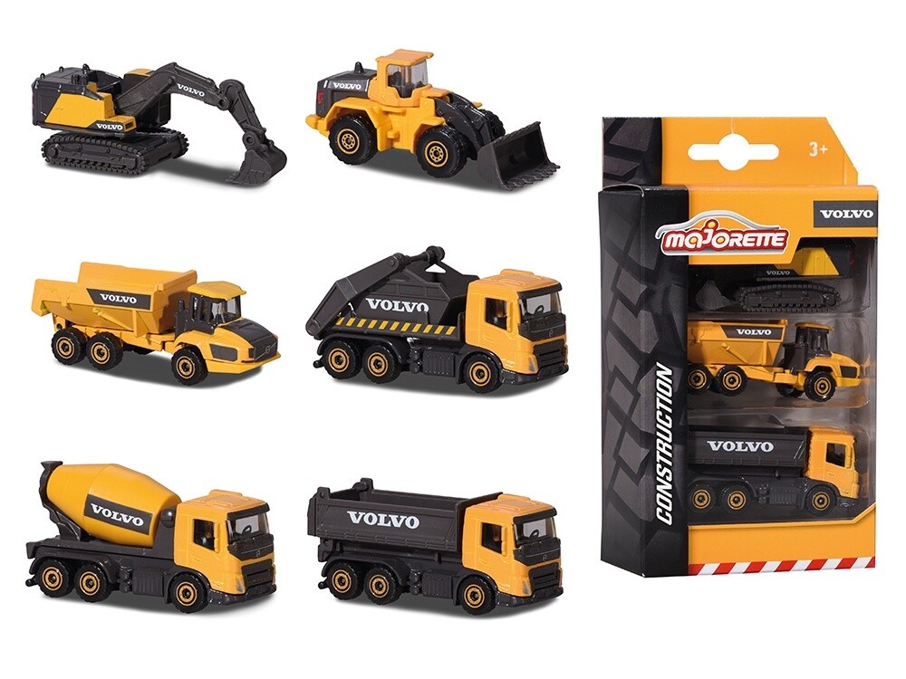 Ensemble de 3 Construction Volvo 1:64