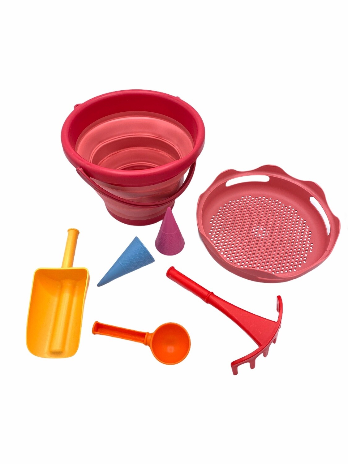 Ensemble de jouets de sable 7-En-1 / Rouge