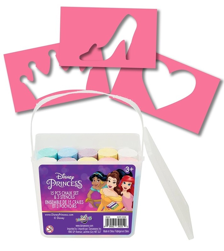 Craies de trottoirs/ Princesses avec pochoirs