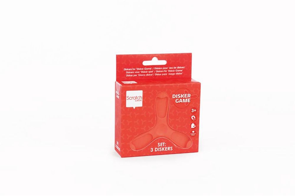 3 Diskers rouge pour jeu de dards