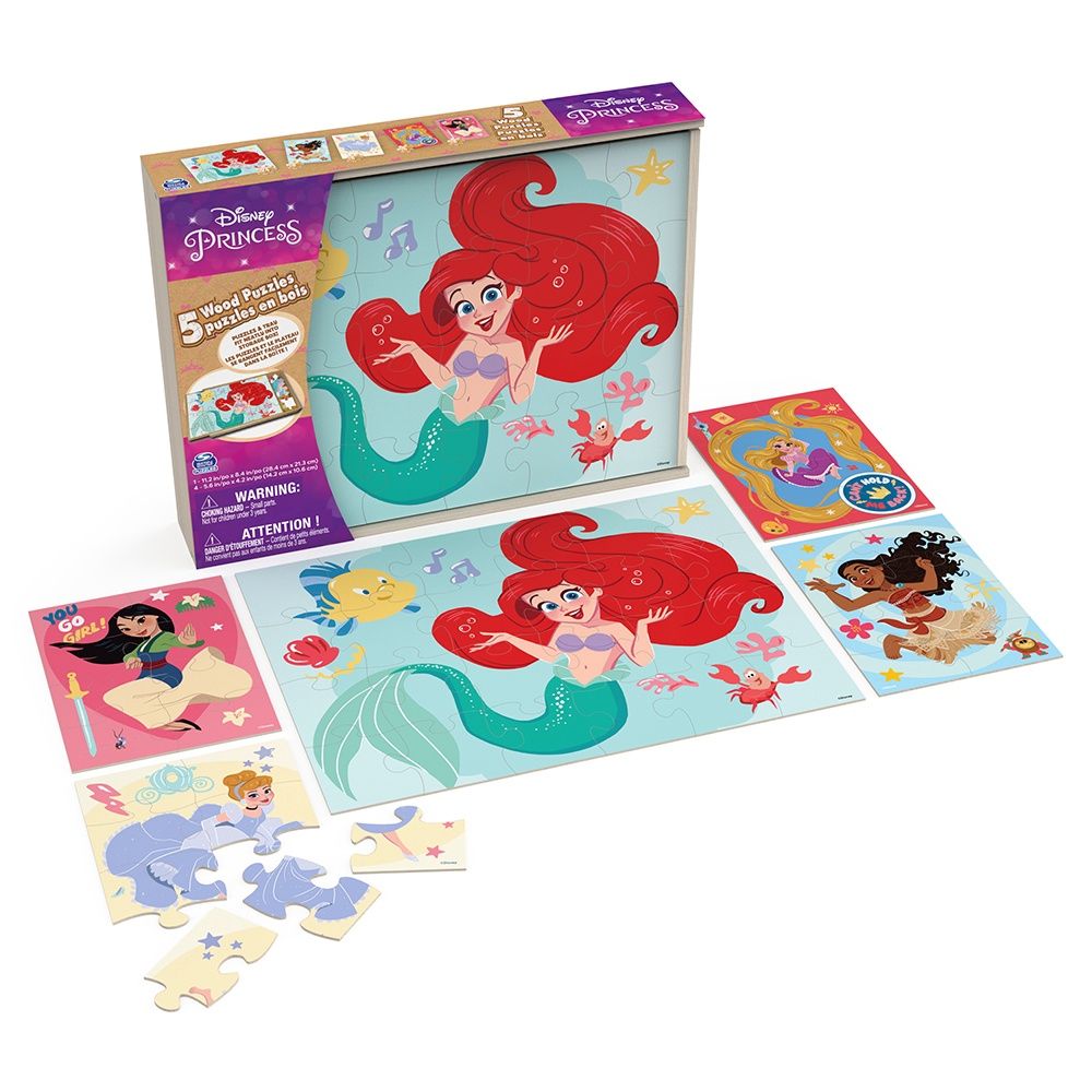 C.T. en bois Princesses Disney 5-en-1 (56 mcx)