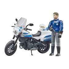 Moto de police et policier